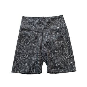 Nike DriFit Women’s Patterned Athletic Shorts Black Gray White L